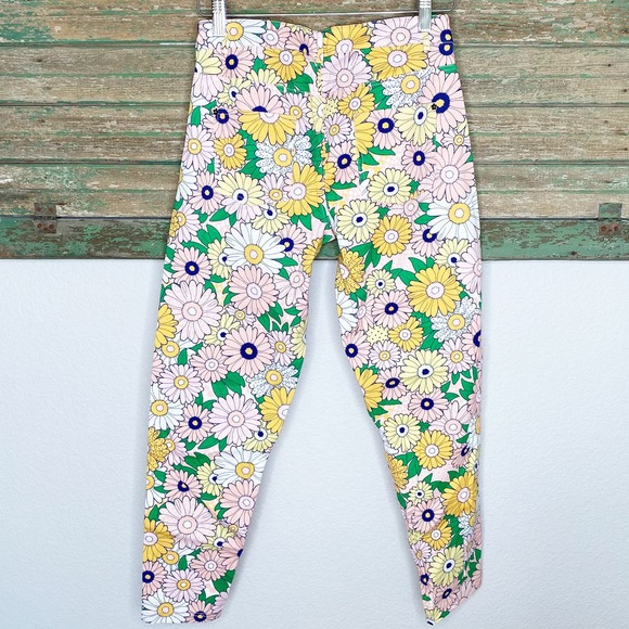 ModCloth Retro Daisy Pant High Rise Size Small - Picture 3 of 6